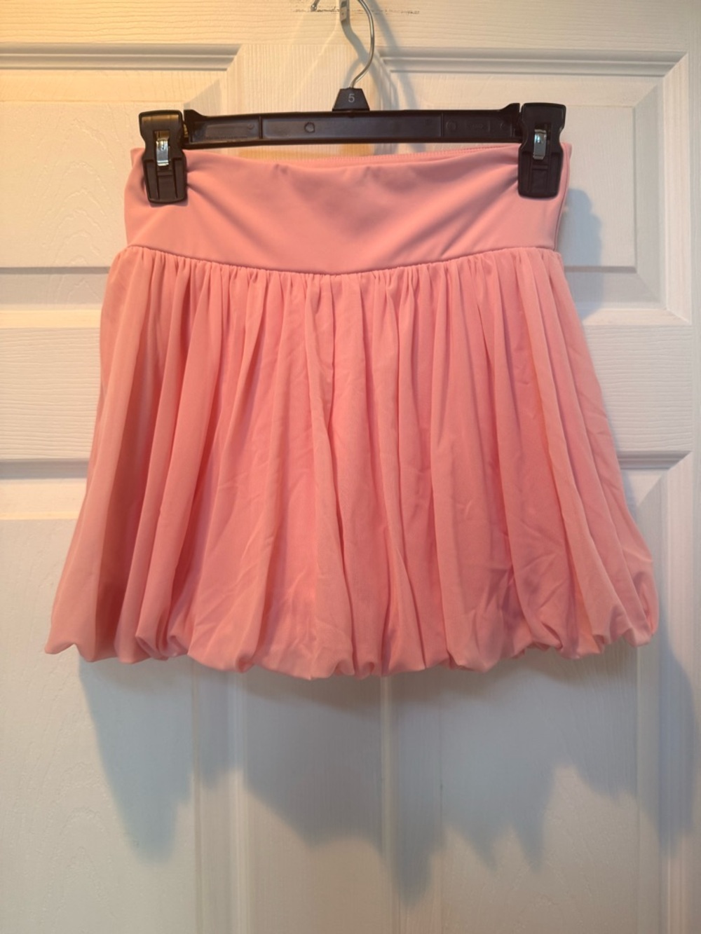 Thrive Pink Pleated Bubble-Hem Mini Skirt